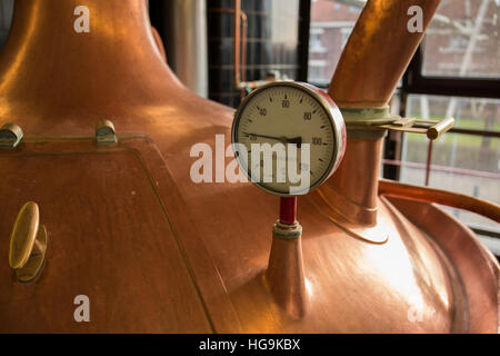 Il rame Brew bollitore in olandese 'Hertog Jan' birreria Foto Stock