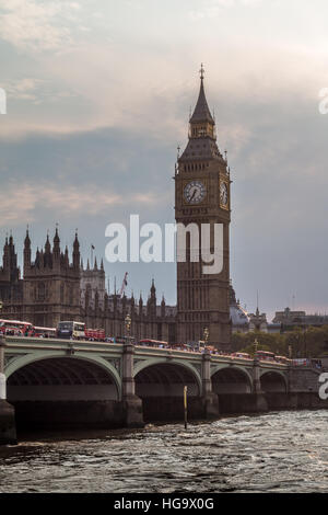 Vista del Big Ben di Londra Foto Stock