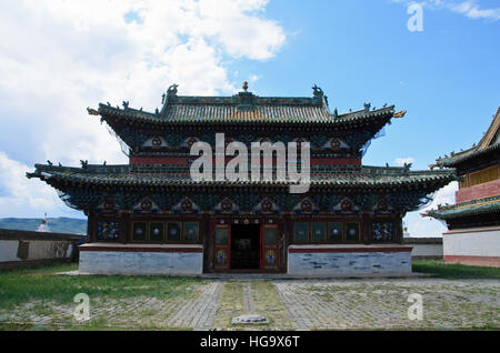 Uno dei principali templs in Erdene Zuu monastero. Foto Stock