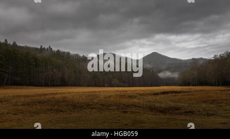 Inverno, Cataloochee Valley, Great Smoky Mountains National Park, North Carolina Foto Stock