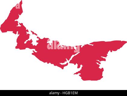 Mappa di Isola del Principe Edoardo Illustrazione Vettoriale