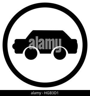 L'icona auto nero. Vettore logo auto, Icona del trasporto illustrazione Foto Stock