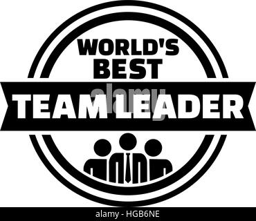 I migliori del mondo Team Leader button Illustrazione Vettoriale