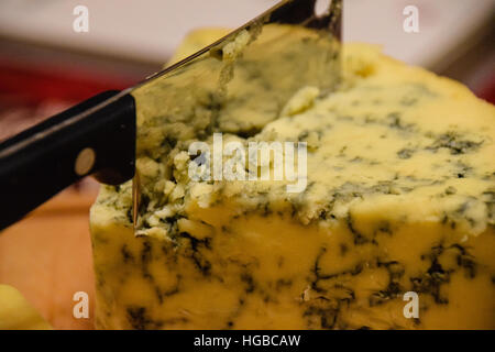 Il blu del formaggio Stilton Foto Stock