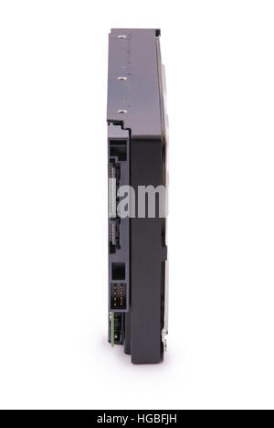 Il disco rigido del computer isolati su sfondo bianco. tracciato di ritaglio all'interno. Foto Stock