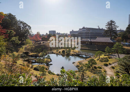 Gyokusen'inmaru giardino, Castello di Kanazawa, città di Kanazawa, Ishikawa Prefettura, Giappone Foto Stock