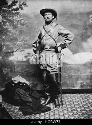 Colonnello dell'esercito confederato John S. Mosby durante la Guerra Civile Americana. Foto Stock