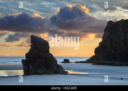 Garry spiaggia a Tolsta sull'isola di Lewis Foto Stock