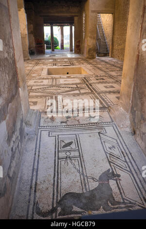 Pompei era una città romana antica città moderna vicino a Napoli, nella regione Campania di Italia, Foto Stock