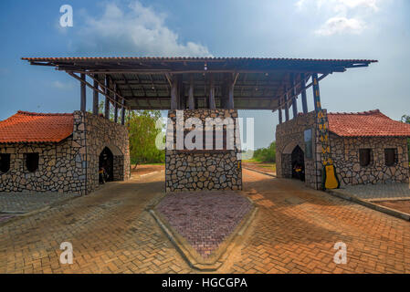 Cancello di ingresso del parco nazionale Yala, Sri Lanka Foto Stock