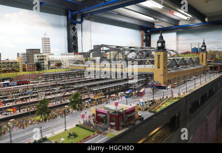 Miniatur Wunderland nel quartiere Speicherstadt di Amburgo Foto Stock