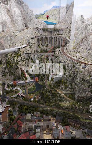 Miniatur Wunderland nel quartiere Speicherstadt di Amburgo Foto Stock