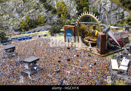 Miniatur Wunderland nel quartiere Speicherstadt di Amburgo Foto Stock