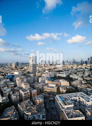 Israele, Tel Aviv-Yafo, cityscape dal di sopra - vista aerea Foto Stock