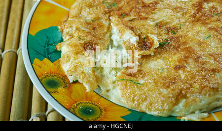 Uovo foo giovani - omelette piatto rinvenuto in cinese indonesiano, inglesi e cinesi cucina americana. Foto Stock