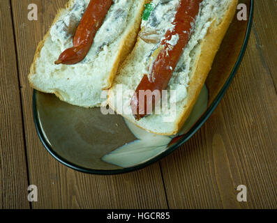 Baguette franchi. American Food Cultura Foto Stock