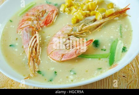 Chupe - Sud Americanstew seafood/ Foto Stock