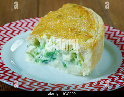 Tarta de seso - Carni bovine brain torta in cucina colombiana. Foto Stock