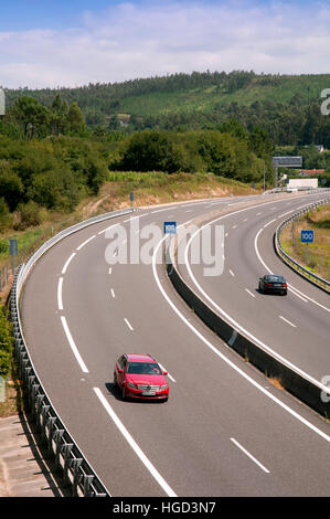 AG-11 autostrada, Rianxo, La Coruña provincia, regione della Galizia, Spagna, Europa Foto Stock