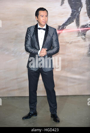 Donnie Yen al 'Rogue uno: Star Wars Storia' premiere del film, Tate Modern, London, Regno Unito - 13 Dic 2016 Foto Stock