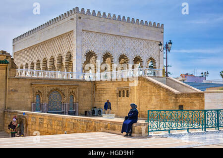 Mausoleo di Mohammed V Rabat Marocco Africa del Nord Foto Stock