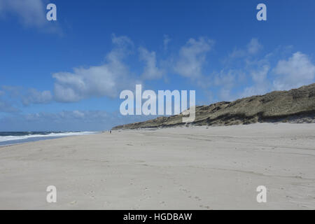 Germania, Europa, Sylt, Kampen, Red Cliff, dune, mare, sabbia, spiaggia, mare, Foto Stock
