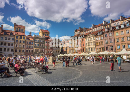 Piazza della Città Vecchia nella città di Varsavia Foto Stock