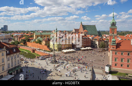 Square e Royal Castle nella città di Varsavia Foto Stock