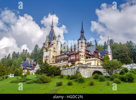 La Romania, Prahova, città di Sinaia, il Castello di Peles, Foto Stock