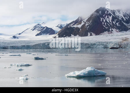 Spitsbergen, Svalbard, ghiacciaio, Hornsund, Foto Stock