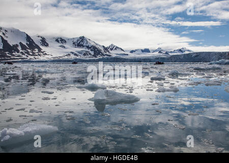 Spitsbergen, Svalbard, pack ghiaccio, Hornsund, Foto Stock