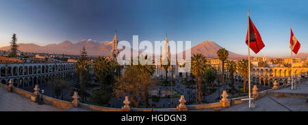 Plaza des Armes in Arequipa, Foto Stock