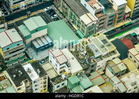 Vista aerea della città di Kaohsiung comune speciale della Repubblica di Cina in Taiwan, Asia Foto Stock