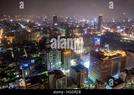 Vista aerea della città di Kaohsiung comune speciale della Repubblica di Cina in Taiwan, Asia Foto Stock