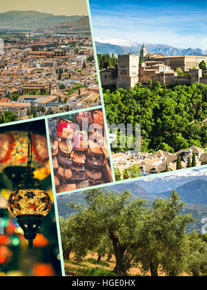 Collage di granada,Spagna (le mie foto) Foto Stock