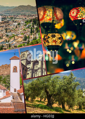 Collage di granada,Spagna (le mie foto) Foto Stock