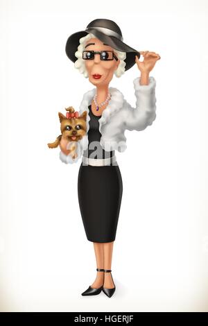 Nonna. La famiglia. 3d'icona vettore Illustrazione Vettoriale