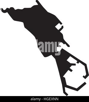 Mappa di Helgoland Illustrazione Vettoriale