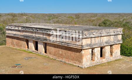 Casa de las Tortugas, casa delle tartarughe, antica città maya di Uxmal, Yucatan, Messico Foto Stock