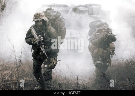 Jagdkommando austriaco di soldati delle forze speciali Foto Stock