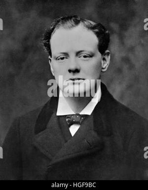 Churchill ha eletto deputato conservatore per Oldham. Età 25 anni. Il suo primo anno in Parlamento. 1901 Foto Stock