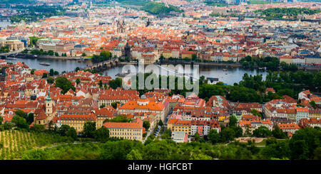 Panorama di Praga Böhmen Foto Stock