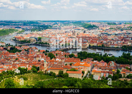 Panorama di Praga Böhmen Foto Stock