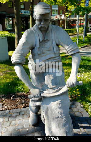 Tanner statua, in Nettetal-Schaag, Basso Reno, Renania settentrionale-Vestfalia Foto Stock