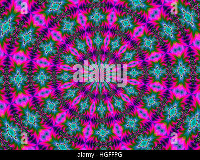 Caleidoscopio Mandala Foto Stock