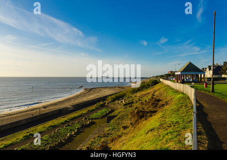 Clacton Beach Boxing Day Clacton on Sea Essex Inghilterra UK Dicembre 2016 Foto Stock