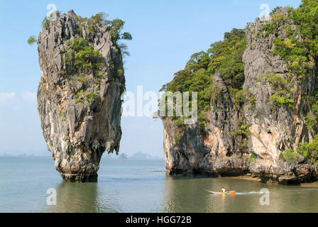 Baia di Phang Nga, Isola di James Bond in Thailandia Foto Stock