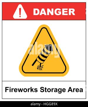 Nessun vettore di fuochi d'artificio icona di avvertimento Illustrazione Vettoriale