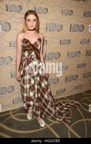 LOS ANGELES, CA - gennaio 08: Kathryn Newton a HBO ufficiale di Golden Globe Awards dopo essere partito arrivi a circa 55 Ristorante su Gennaio 8, 2017 a Los Angeles, California. Credito: David Edwards/MediaPunch Foto Stock