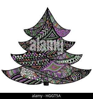 Buon Natale e felice anno nuovo card. Illustrazione Vettoriale